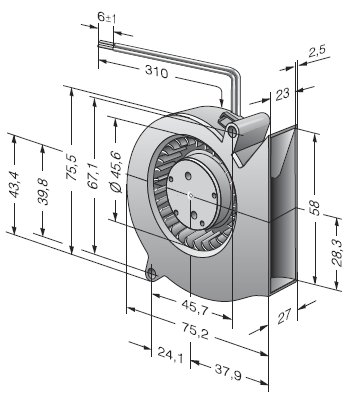 RL48-19/14, Радиальный вентилятор постоянного тока серии RL48